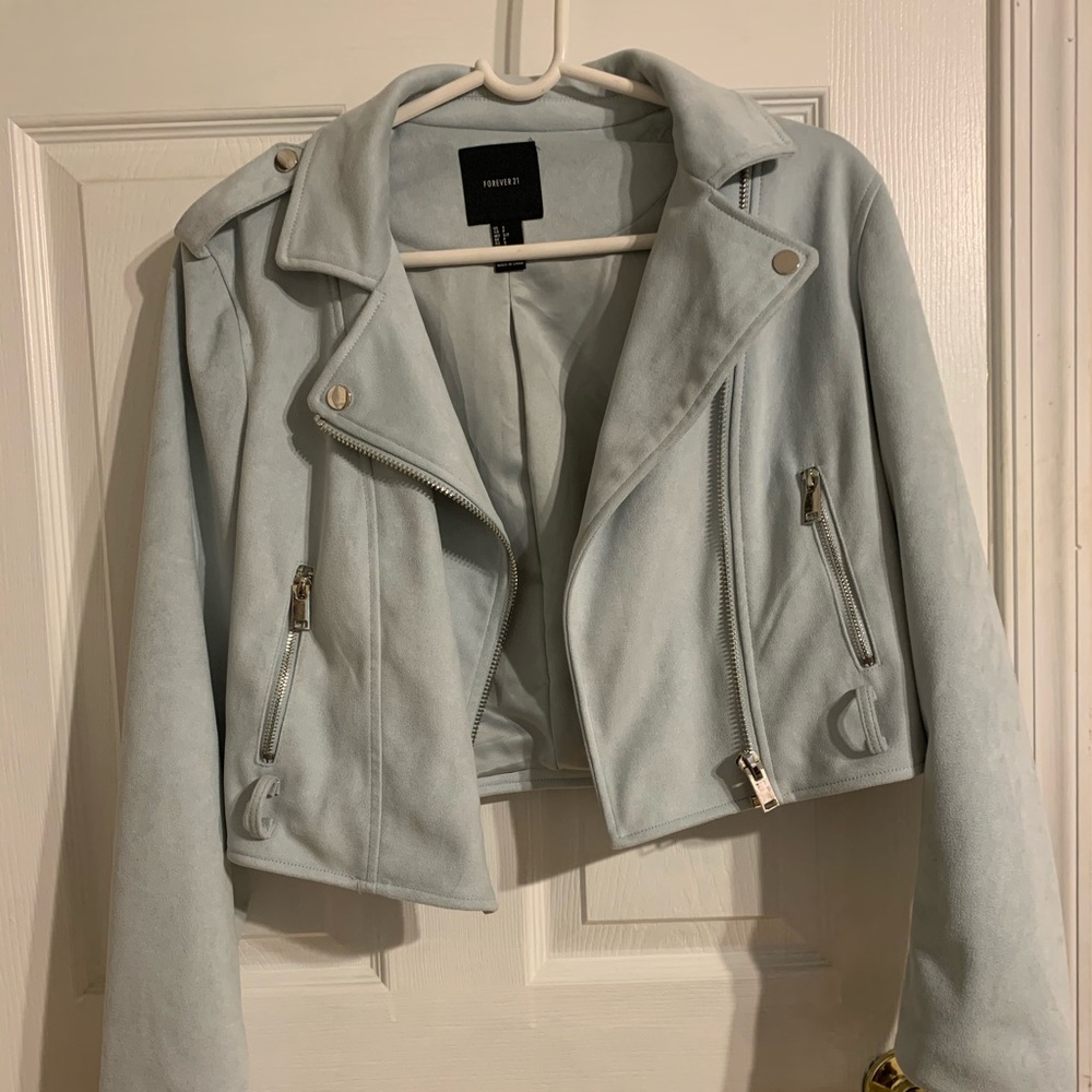 Forever 21 Blue Faux Suede Jacket